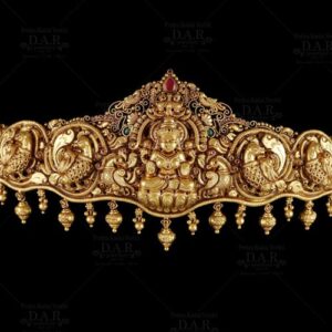 22 KT GOLD RED ANTIQUE OTTIYANAM