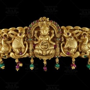 22 KT GOLD RED ANTIQUE OTTIYANAM