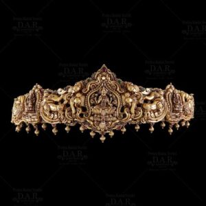 22 KT GOLD RED ANTIQUE OTTIYANAM